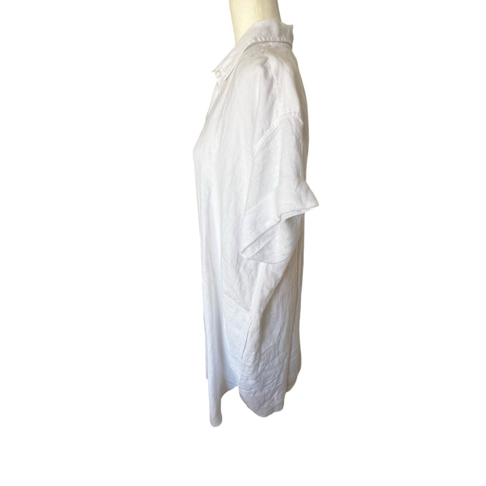 J.Crew Capitaine Shirtdress in Linen in White Color Size Large - Picture 8 of 14